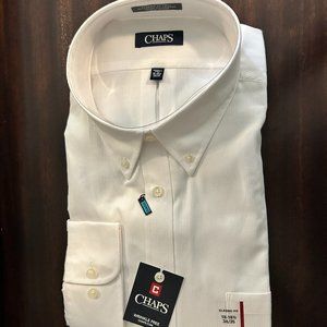 Chaps White Dress Shirt 18-18.5 34/35